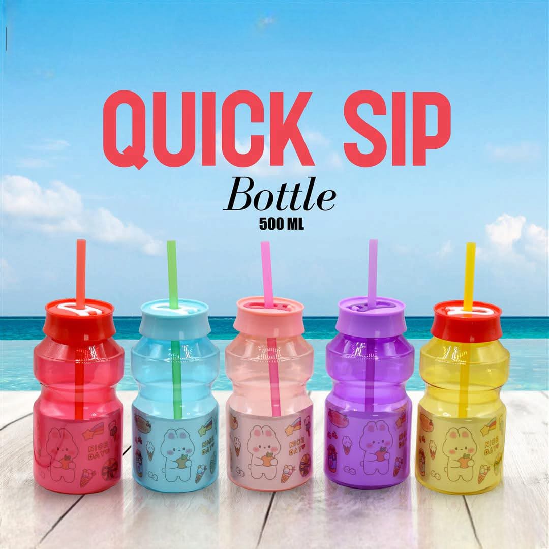 500ml Quick Sip Water Bottle, Kids Cartoon Drinking Water Bottle, Kids Cartoon Water Bottle With Straw 500ml Quick Sip Water Bottle, Kids Cartoon Drinking Water Bottle, Kids Cartoon Water Bottle With Straw